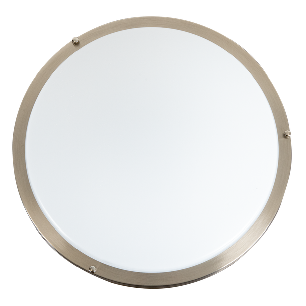 Energetic Lighting FMB Series LED Round Flush Mount, 16", 2100|1800|1600 lumens, 24W|21W|18W, 120V, 2700K|3000K|3500K|4000K|5000K, 90 CRI, Brushed Nickel, Triac Dimming