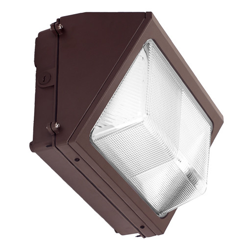 Energetic Lighting E4WPA Series Traditional Wall Pack, 75W/100W/120W, 10500/14000/16800 lumens, 120-277V, 3000K/4000K/5000K, CRI 80, Bronze, 0-10V Dimmable, Photocell