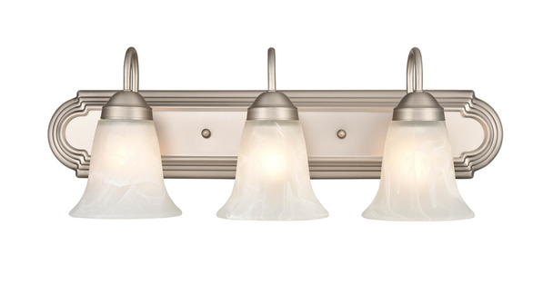 Millennium Lighting 4283 Three Light Vanity, Satin Nickel, 3-Light, Medium (E26) Base, 120V