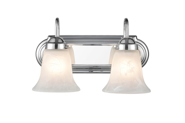 Millennium Lighting 4282 Two Light Vanity, Chrome, 2-Light, Medium (E26) Base, 120V