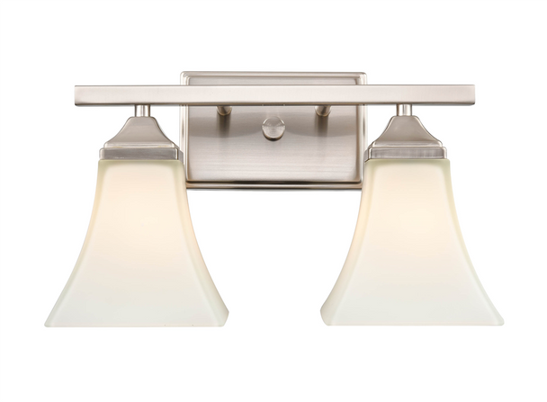 Millennium Lighting 4502 Two Light Vanity, Brushed Nickel, 2-Light, Medium (E26) Base, 120V