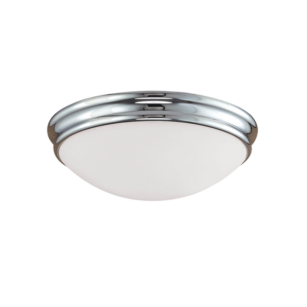 Millennium Lighting 5225 Three-Light Flushmount, Chrome, 3-Light, Medium (E26) Base, 120V