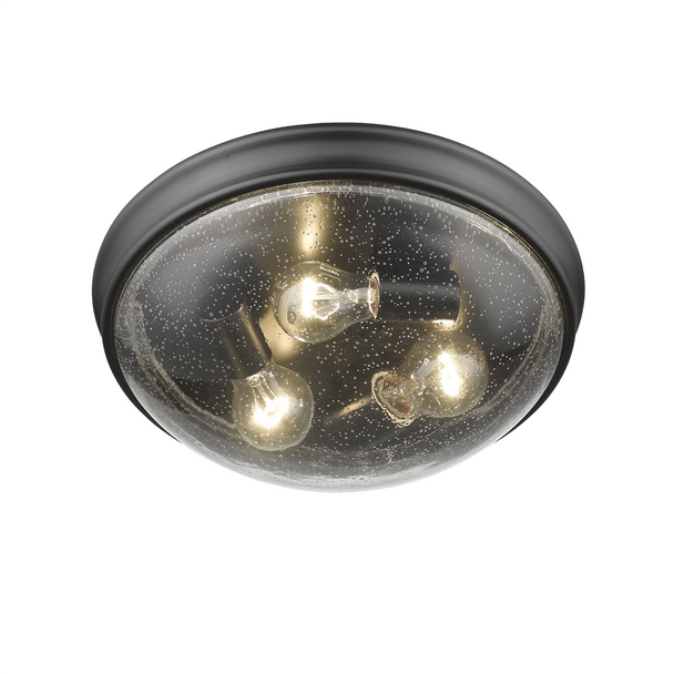 Millennium Lighting 5229 Three Light Flushmount, Matte Black, 3-Light, Medium (E26) Base, 120V