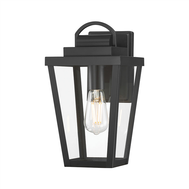 Brenwick One Light Outdoor Wall Sconce, Powder Coated Black, 1-Light, Medium E26 Base, 120V, 60W