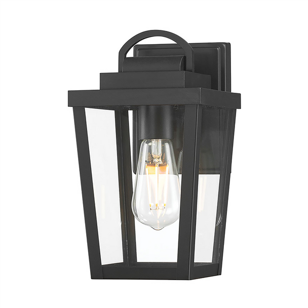 Brenwick One Light Outdoor Wall Sconce, Powder Coated Black, 1-Light, Medium E26 Base, 120V, 60W