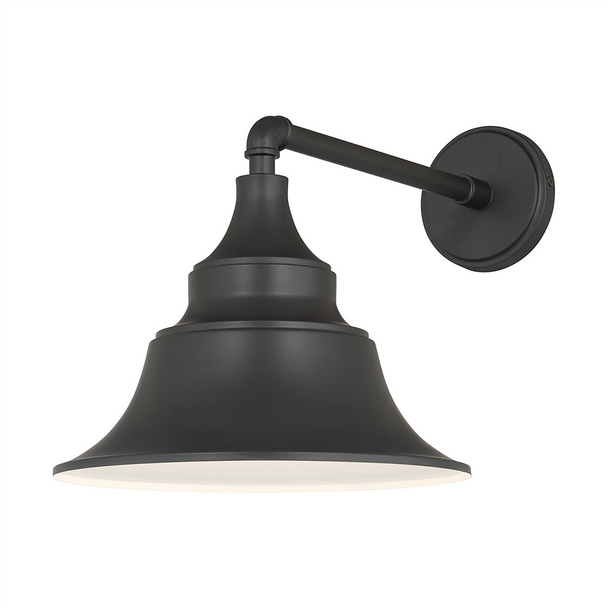 Varnel One Light Outdoor Wall Sconce, Powder Coated Black, 1-Light, Medium E26 Base, 120V