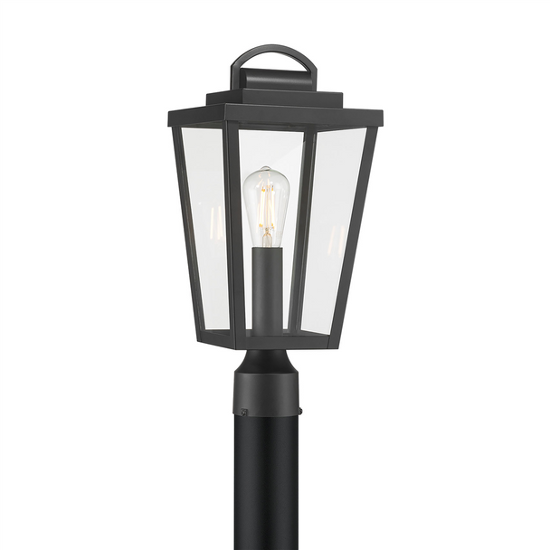 Brenwick One Light Outdoor Post Light, Powder Coated Black, 1-Light, Medium E26 Base, 120V, 60W