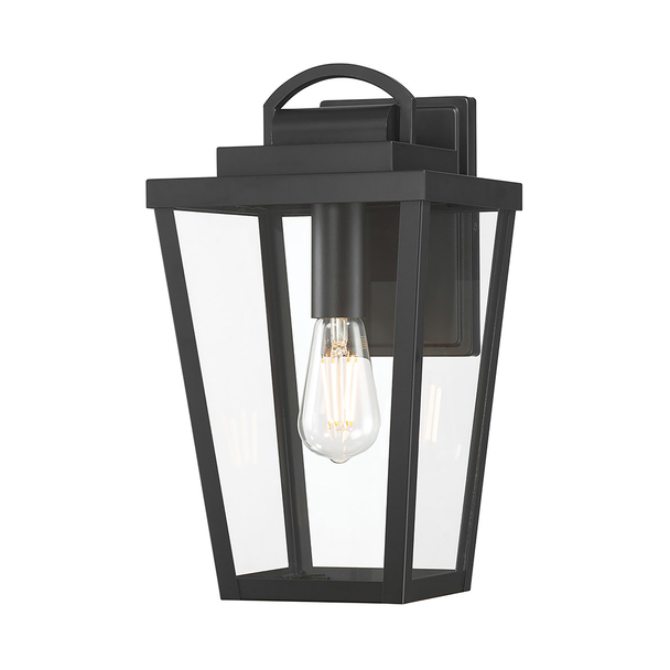 Brenwick One Light Outdoor Wall Sconce, Powder Coated Black, 1-Light, Medium E26 Base, 120V, Wet Location