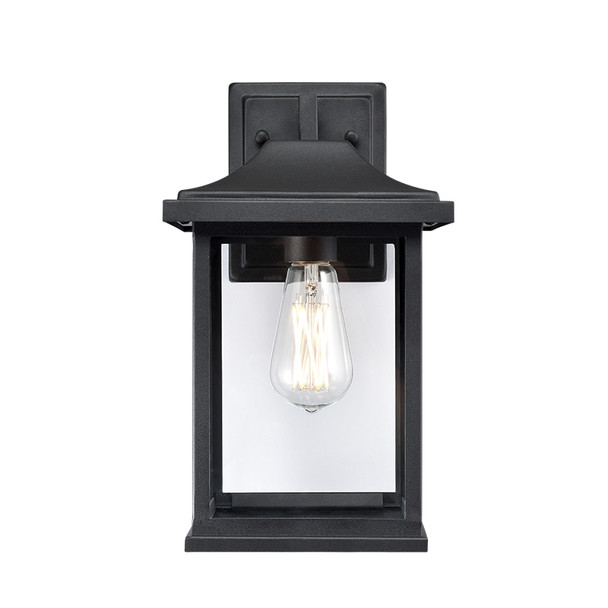 One Light Outdoor Wall Mount, Textured Black, 1-Light, Medium E26 Base, 120V, 100W