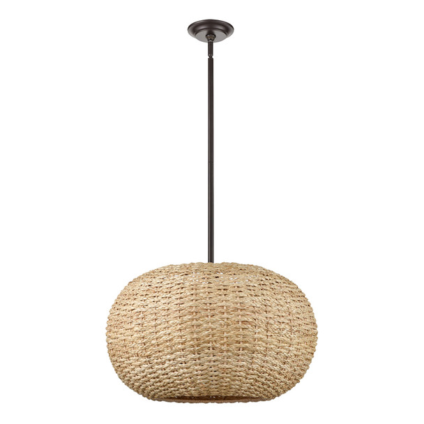 Bemo Three Light Pendant, Oiled Bronze Finish, 3-Light, Medium E26 Base, 120V