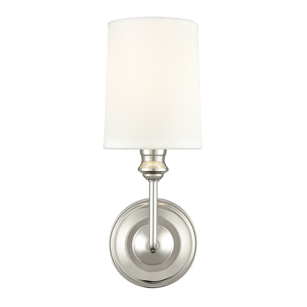 Leena One Light Sconce, Polished Nickel, 1-Light, 60W, 120V
