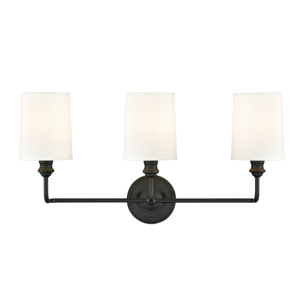 Leena Three Light Vanity, Matte Black, 3-Light, E12 Candelabra Base, 120V