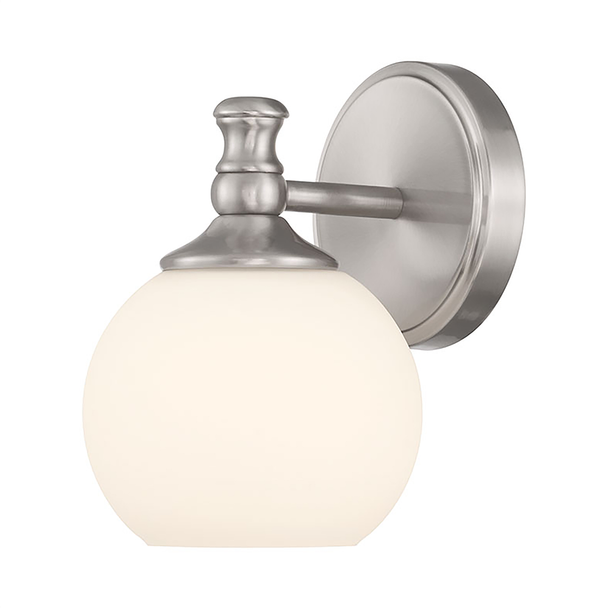 Orlisse One Light Sconce, Brushed Nickel, 1-Light, Medium (E26) Base, 120V, 60W
