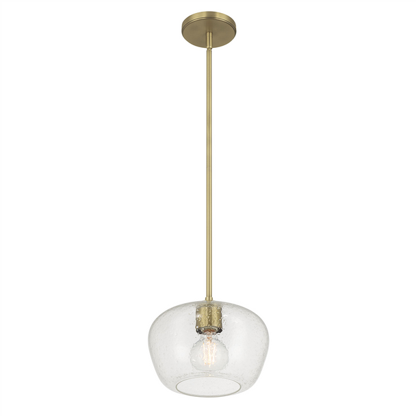 Pomari One Light Pendant, Vintage Brass, 1-Light, E26 Medium Base, 120V, 60W