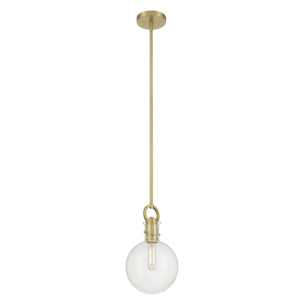 Glanora One Light Pendant, Vintage Brass, 1-Light, Medium (E26), 60W, 120V