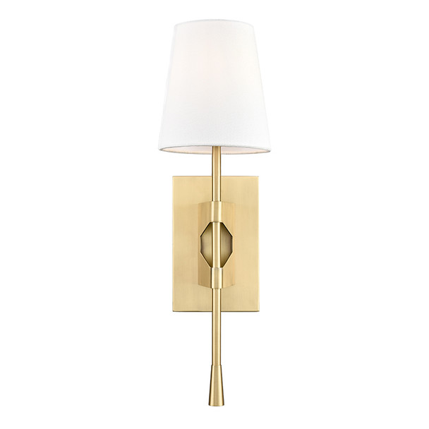 Millennium Lighting 212001 One Light Sconce, Vintage Brass, 1-Light, E12 Candelabra Base, 120V, 60W, Damp Rated