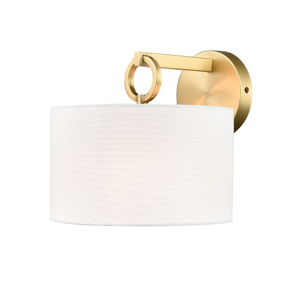 Braxton One Light Sconce, Vintage Brass, 1-Light, Medium (E26) Base, 120V, 60W