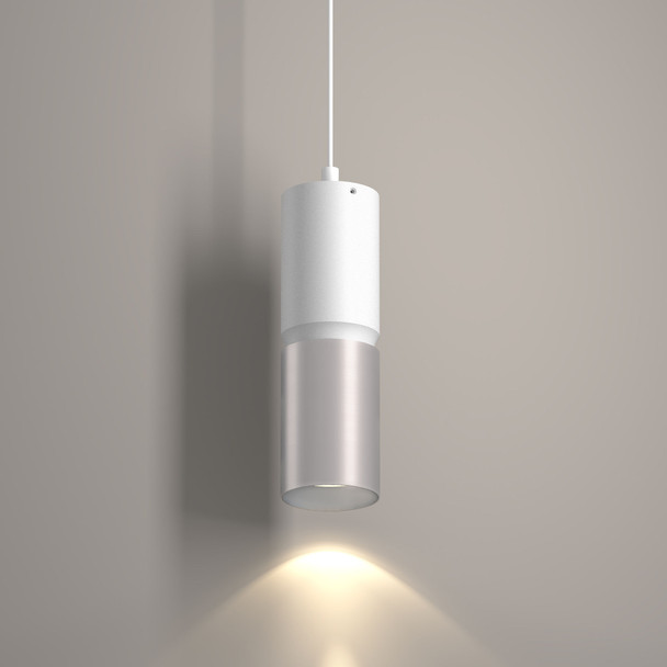 3in X 10inH 2-TONE Cylinder 9/12/15W 3CCT 120-277V DUAL-DIM Wiith Canopy WHITE/BN