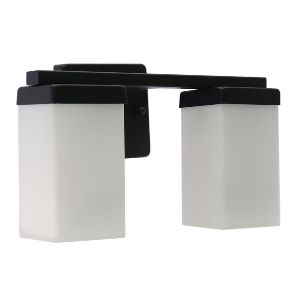 Medium Base M Series Vanity Light 2-LAMP Black