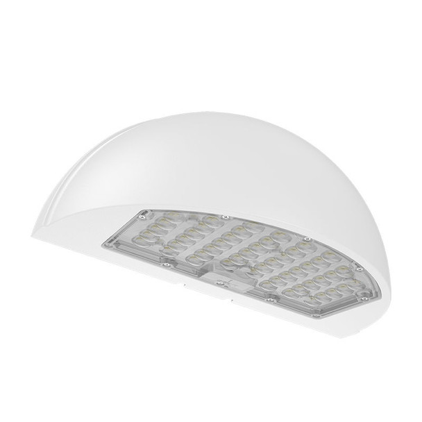 HALF-MOON Wall Pack 48/64/80W 3CCT Select Type 2/3/4 With Photocell Wh image 1