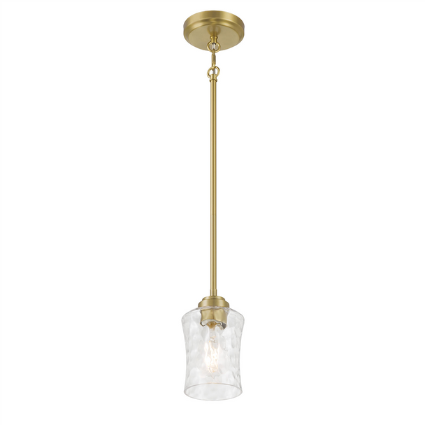 Millennium Lighting Clarvyn One Light Mini-Pendant, Vintage Brass, 1-Light, Medium E26 Base, 60W, 120V