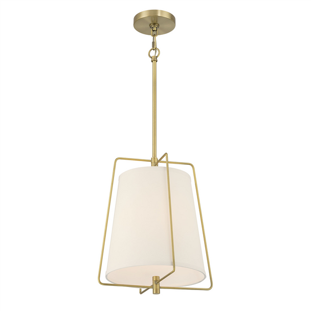 Velinor One Light Pendant, Vintage Brass, 13" W x 15.5" H, 120V, 1 x 60W, Medium (E26)