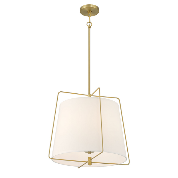 Velinor Three Light Pendant, Vintage Brass, 3-Light, E12 Candelabra Base, 120V