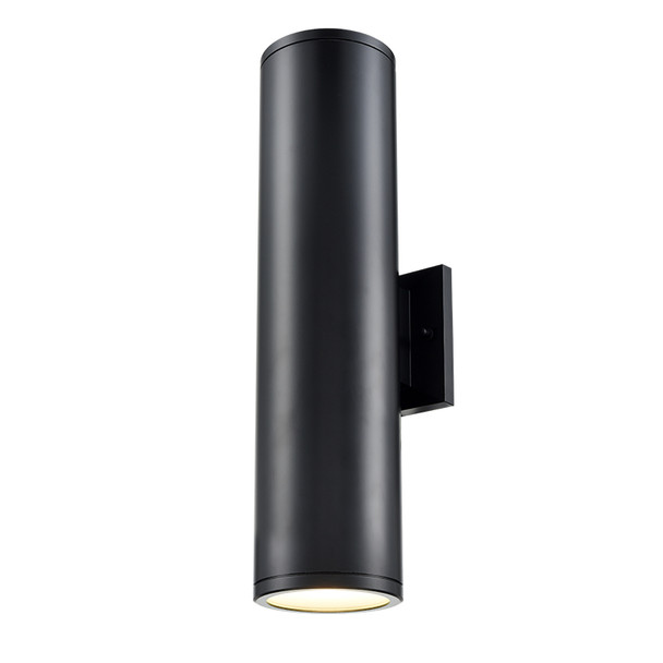 Vegas Two LED Light Outdoor Wall Sconce, Powder Coated Black, 3000K, 700 Lumens, 24W