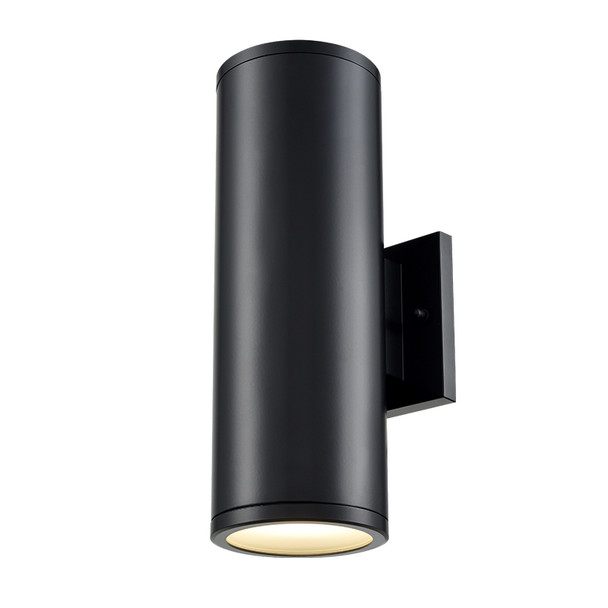 Vegas Two LED Light Outdoor Wall Sconce, 3000K, 700 Lumens, Two 12W, CRI 90, Powder Coated Black