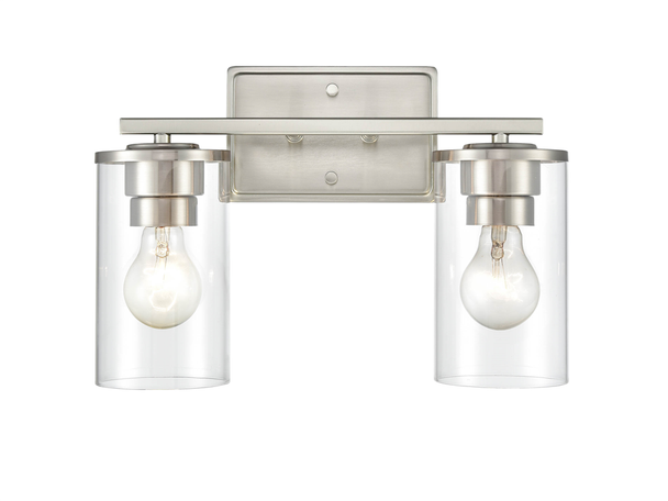 Millennium Lighting Verlana Two Light Wall Sconce, Brushed Nickel, 2-Light, Medium E26 Base, 120V