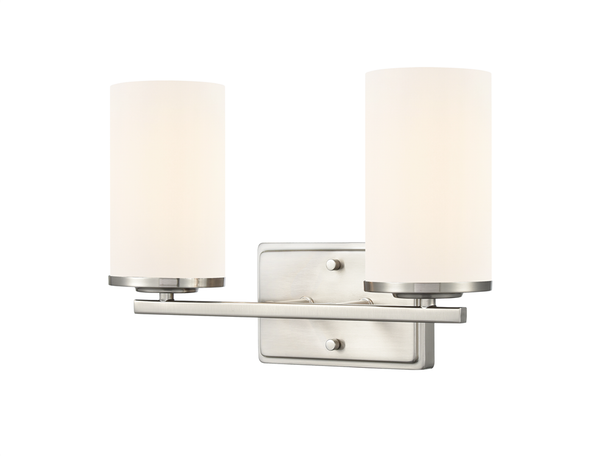 Verlana Two Light Vanity, Brushed Nickel, 2-Light, E26 Medium Base, 120V