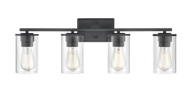 Millennium Lighting Verlana Three Light Wall Sconce, Matte Black, 4-Light, Medium E26 Base, 120V