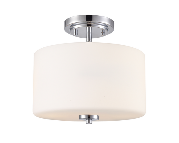 Verlana Two Light Semi-Flush Mount, Chrome, 2-Light, Medium (E26), 120V