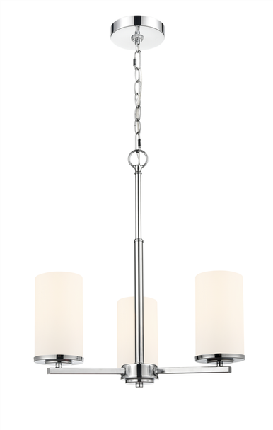 Verlana Three Light Chandelier, Chrome, 3-Light, Medium (E26) Base, 120V