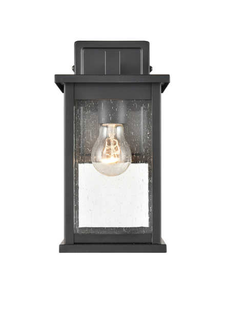 Bowton One Light Outdoor Wall Mount, Powder Coated Black, 1-Light, Medium E26 Base, 120V