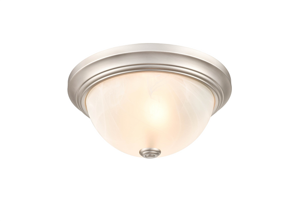 Millennium Lighting 4601 2-Light Flushmount, Satin Nickel, 11"W, 5 1/2"H, (2) Medium E26 Base, 120V