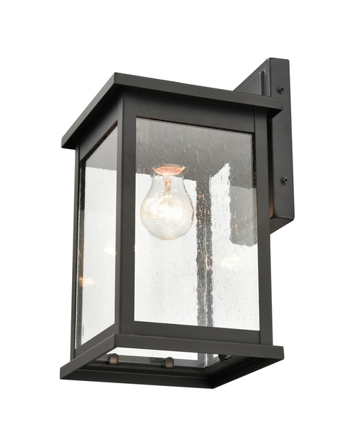 Bowton One Light Outdoor Wall Mount, Powder Coated Black, 1-Light, Medium (E26) Base, 120V