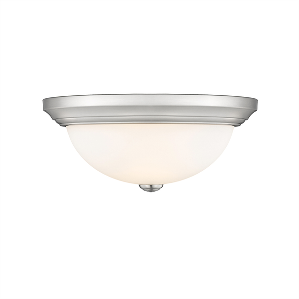 Millennium Lighting 4903 2-Light Flushmount, Brushed Nickel, 13" W, 120V, (2) 60W Medium E26 Base