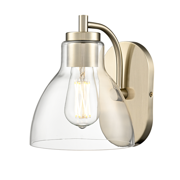 Knightsdale One Light Sconce, Modern Gold, 1-Light, E26 Medium Base, 120V, 60W