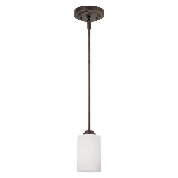 Millennium Lighting Chatsworth One Light Mini-Pendant, 1-Light, Medium (E26) Base, 100W, 120V, Rubbed Bronze