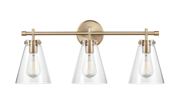 Aliza Three Light Vanity, Modern Gold, 3-Light, Medium (E26) Base, 120V