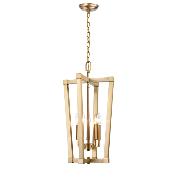 Millennium Lighting 9125 Five Light Pendant, Modern Gold, 5-Candle, E12 Candelabra Base, 120V
