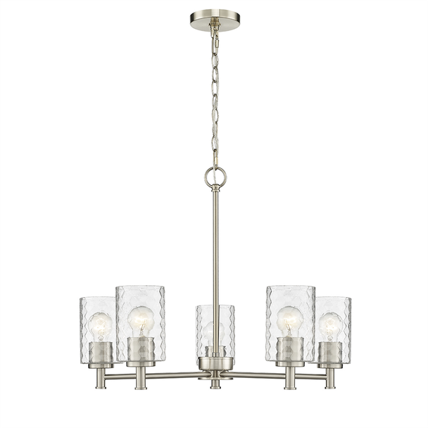 Ashli Five Light Chandelier, Modern Gold, 5-Light, E26 Medium Base, 120V