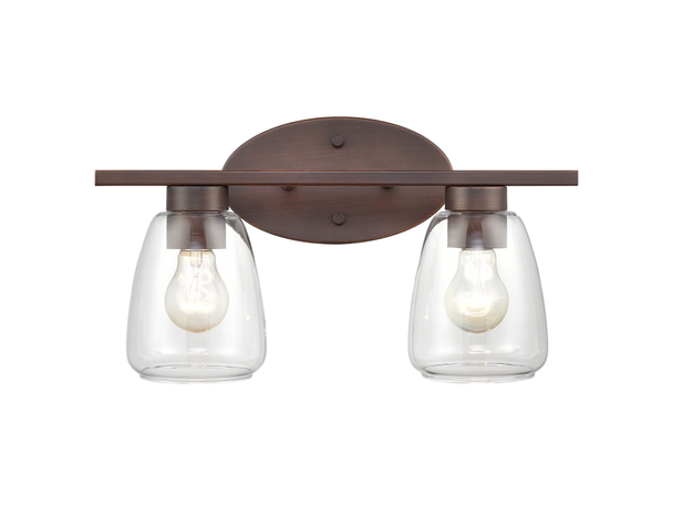 Millennium Lighting 9362 Two Light Vanity, Rubbed Bronze, 2-Light, Medium E26 Base, 120V