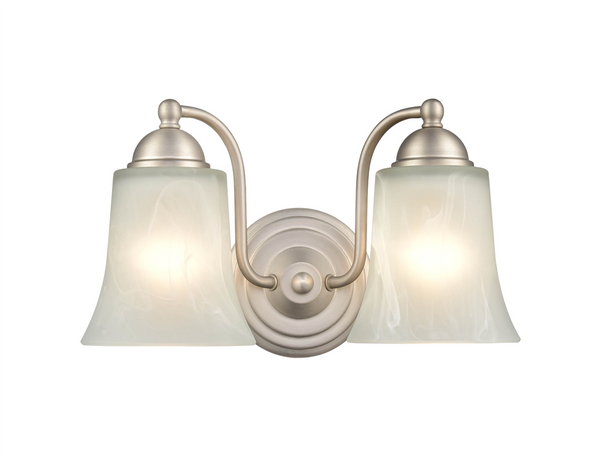Millennium Lighting 9332 Two Light Vanity, Satin Nickel, 2-Light, Medium (E26) Base, 120V