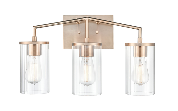 Millennium Lighting Beverlly Three Light Vanity, 3-Light, Modern Gold, Medium (E26) Base, 120V