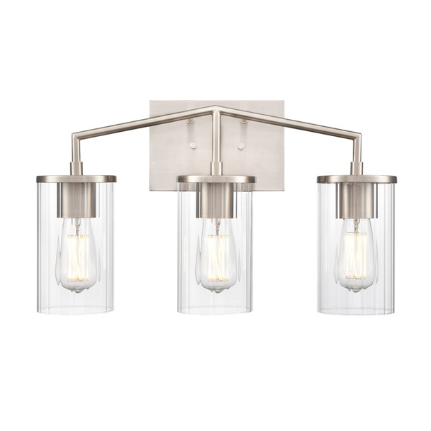 Beverlly Three Light Sconce, Brushed Nickel