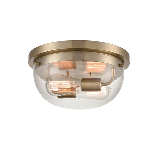 Millennium Lighting 9712 Two Light Flushmount, Modern Gold, 2-Light, Medium (E26) Base, 120V