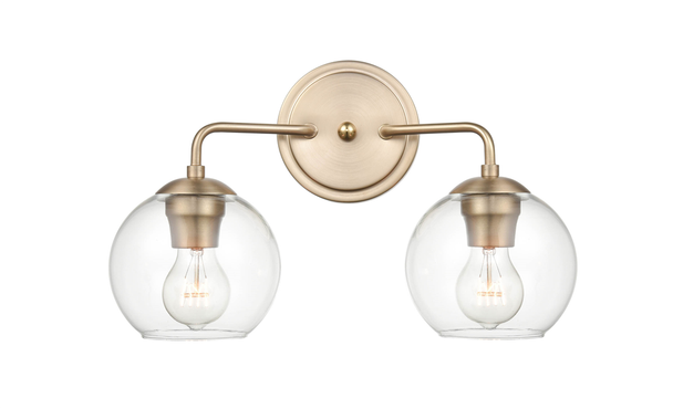 Millennium Lighting 9752 Two Light Vanity, Modern Gold, 2-Light, Medium E26 Base, 120V