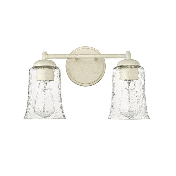 Abilene Two Light Vanity, Cottage White, 2-Light, E26 Medium Base, 120V